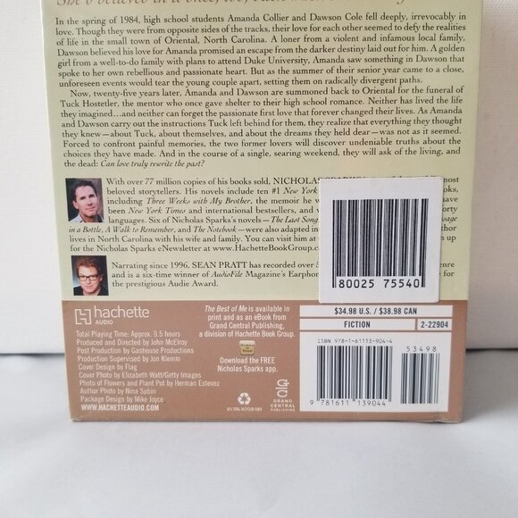 Nicholas Sparks THE BEST OF ME 2011 8 CD Set Unbridged Sean Pratt NEW SEALED - Picture 4 of 8
